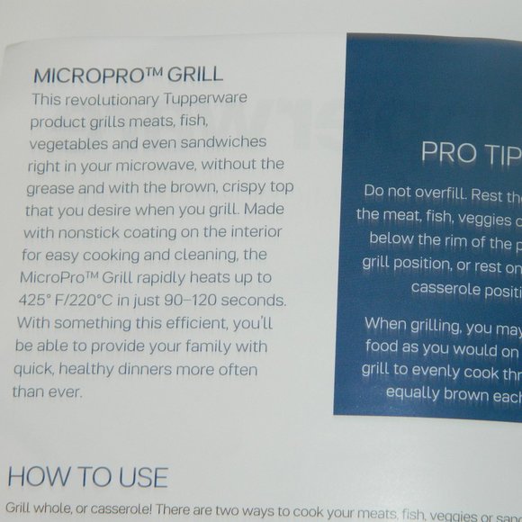Tupperware MicroPro Grill for Microwave Pot Cooker Grill Blue Silver - Picture 12 of 14